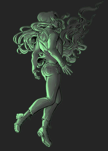 Digital Sketch with Colour Splash